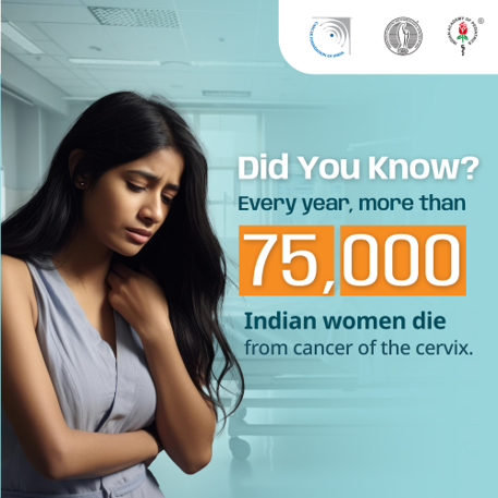 Did You Know? Every year, more than 75,000 Indian women die from cancer of the cervix. You can prevent it by getting regular screening tests between ages 30-65 years. Talk to a doctor or clinic today to get screened. #PreventGlobalHPVCancers